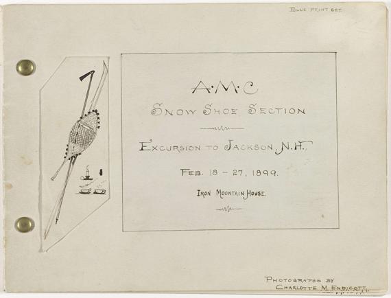 Album A.M.C. Snow Shoe Section. Excursion to Jackson, N.H. Feb. 18-27, 1899. Iron Mountain House, Verenigde Staten, met 8 foto's.
