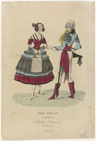 slim fit dress slacks 1904 Print French Artist Paul Gavarni 1834 Formal Ball Fashion Fancy X   Period Paper Historic Art LLC