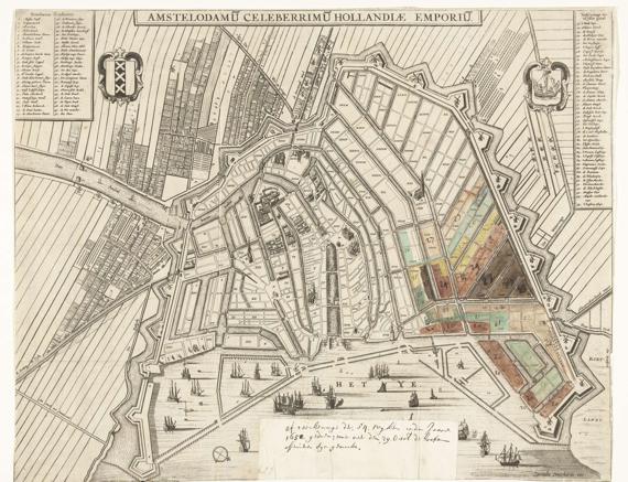Map of Amsterdam, 1650